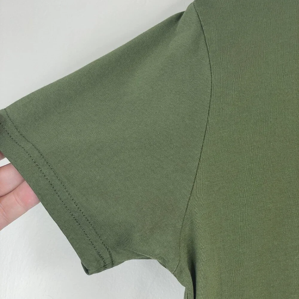 Madrid Designs Shirt Mens XLarge Green Embossed Compass Patch Detail‎ Pullover